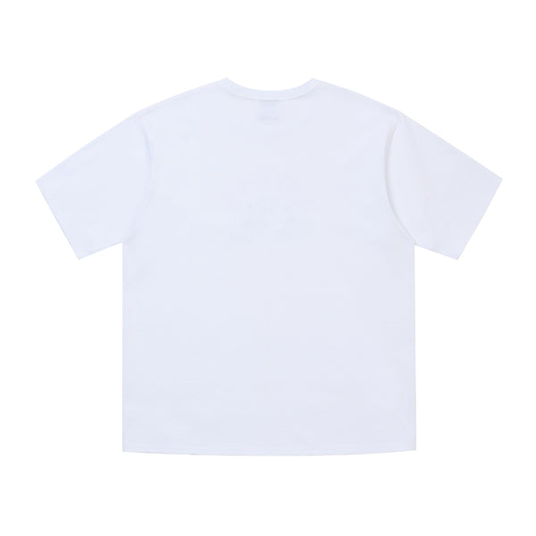 Fade Leaf Print Tshirts White