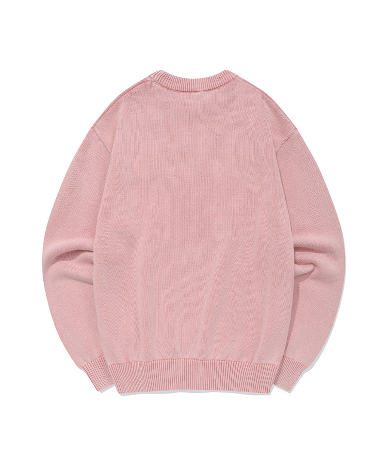 DRAWING NERO PIGMENT KNIT PINK