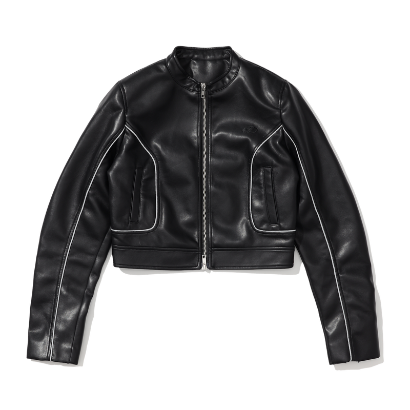 EGO FETCH Faux Polyurethane Leather Motorcycle Jacket Women