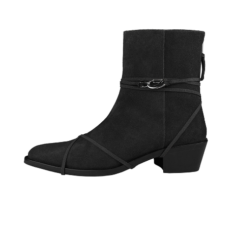 [5004] Rope Suede Boots (BK)