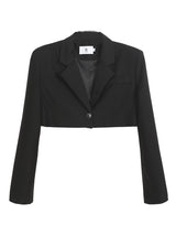 Black short suit cropped jacket