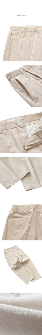[S/S] Linen tuck half banding pants(3color)