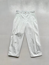 Layered pin-tuck cotton pants