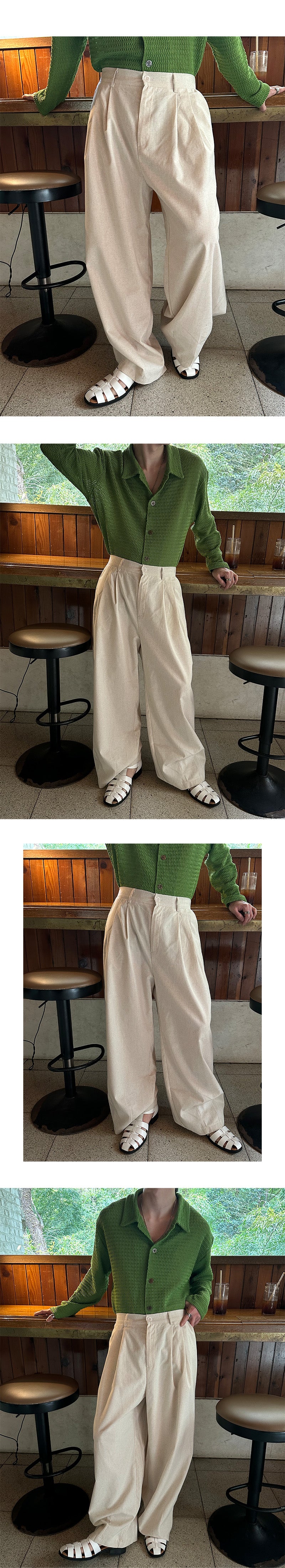 [S/S] Linen two tuck wide pants(5color)