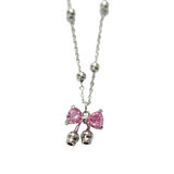 TWINKLE RIBBON CHAIN NECKLACE (2 COLORS)