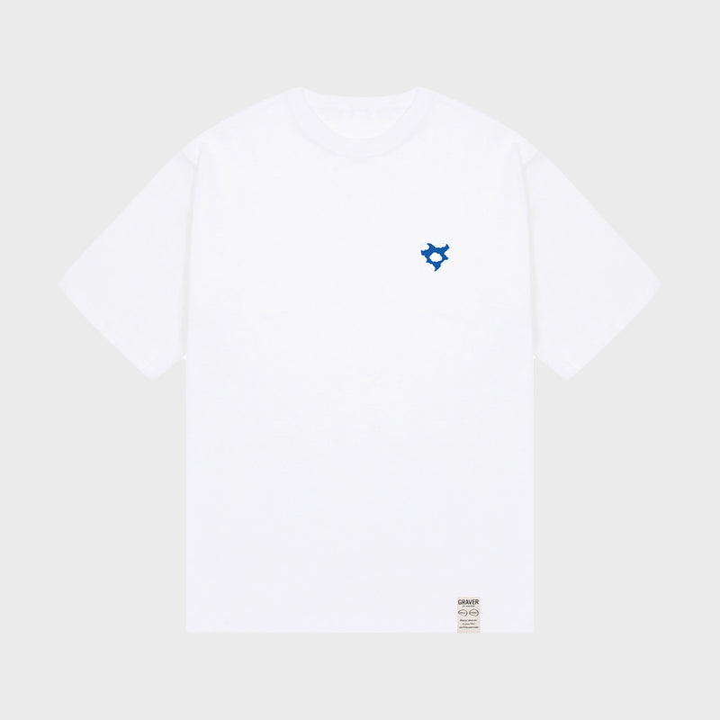 [UNISEX] Blue Heart Cloud Smile Short Sleeve T-shirt