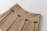 mini ribbon pleated skirt