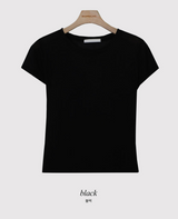 See-through Wool Short Sleeve T-Shirt (4color)
