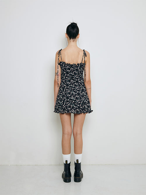 フリルミニドレス / Frill mini dress (flower)