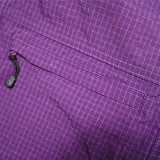 Purple drawstring multi-pocket capri pants