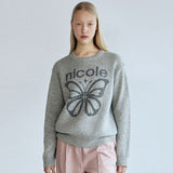 CASHMERE BUTTERFLY BOLD STAR PULLOVER_LIGHT GRAY