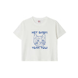 Hey Cat Cropped Tee
