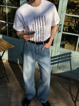 ASCLO バーティカルレタリングオーバーTシャツ（2色）