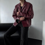 ENOC leather zipper double jacket (2 colors)