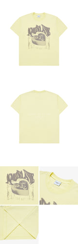 [24SS] メタルシンボルケーキアートワークショートスリーブTシャツ（ライトイエロー）