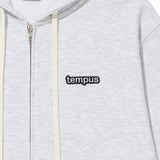 TEMPUS パッチスタンダードフードジップアップ (WHITE MELANGE)