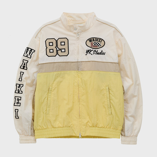 Color block racing track jacket
