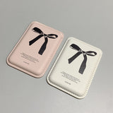 ballet core lettering ribbon magsafe card holder