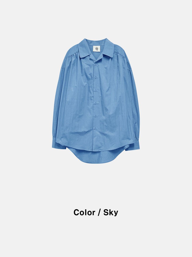 YM PlRich shirring blouse (3 colors)