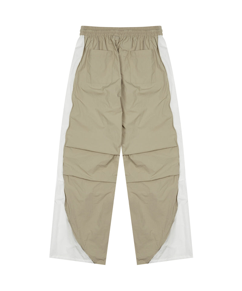 CURVED L PINTUCK PANTS (BEIGE)