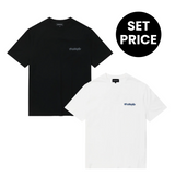 【SET】グラフィティレタリングTシャツ - BLACK + グラフィティレタリングTシャツ - WHITE