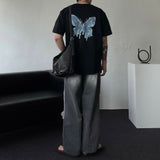 [Unisex] 2 types fly printed short-sleeved T-shirt (2 colors)
