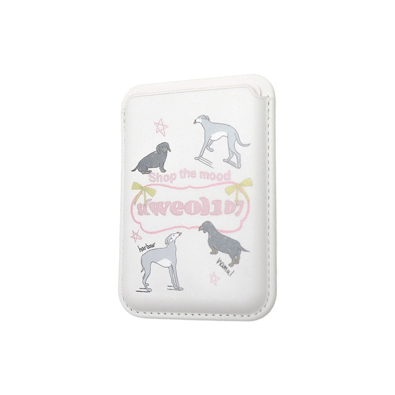 puppy magnet wallet (ivory)