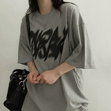 Blur Text Short Sleeve T-shirt