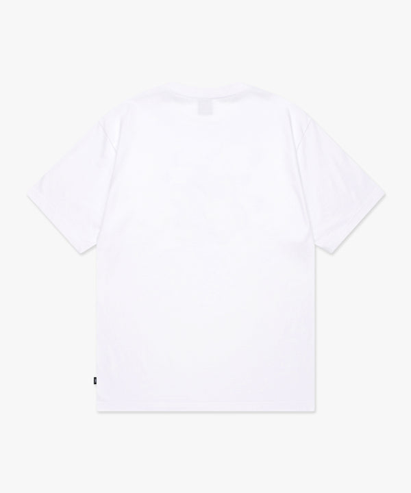 ウォーターカラーベアヘッドTシャツ white