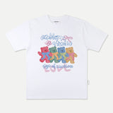 AMBLER 男女共用 Four emotion オーバーフィット 半袖 Tシャツ AS1113