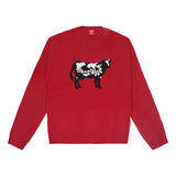 FMACM Bored and Mad 24SS Cow Handmade Jacquard Crew Neck Jersey