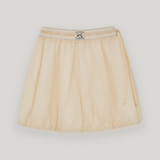 Cream Nylon Pumpkin Skirt
