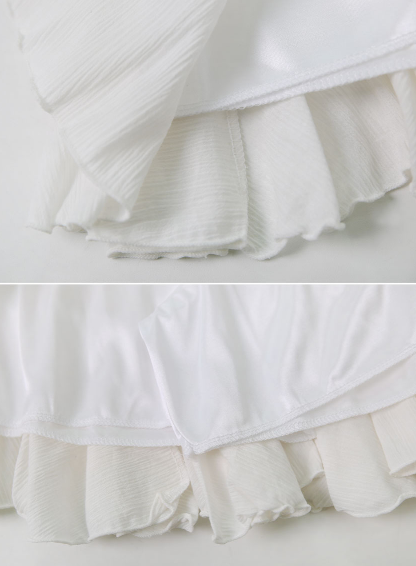 Shirring Banding Flare Mini Skirt (3color)