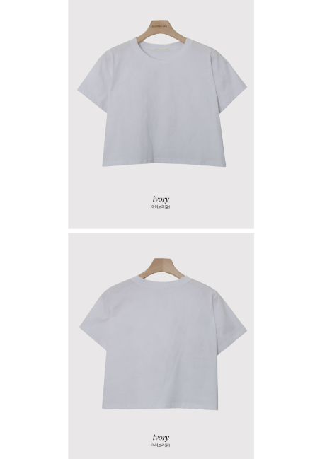 デイリークロップ半袖Tシャツ (4color)