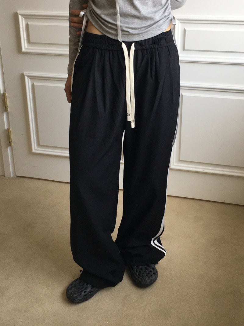 Tachi side track color combination two-way jogger pants