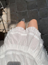 Frill Dot Banding Cancan Mini Skirt