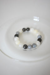 Bubble Tea Crystal Stone Bracelet handmade