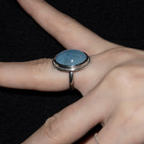 Bold aquamarine ring