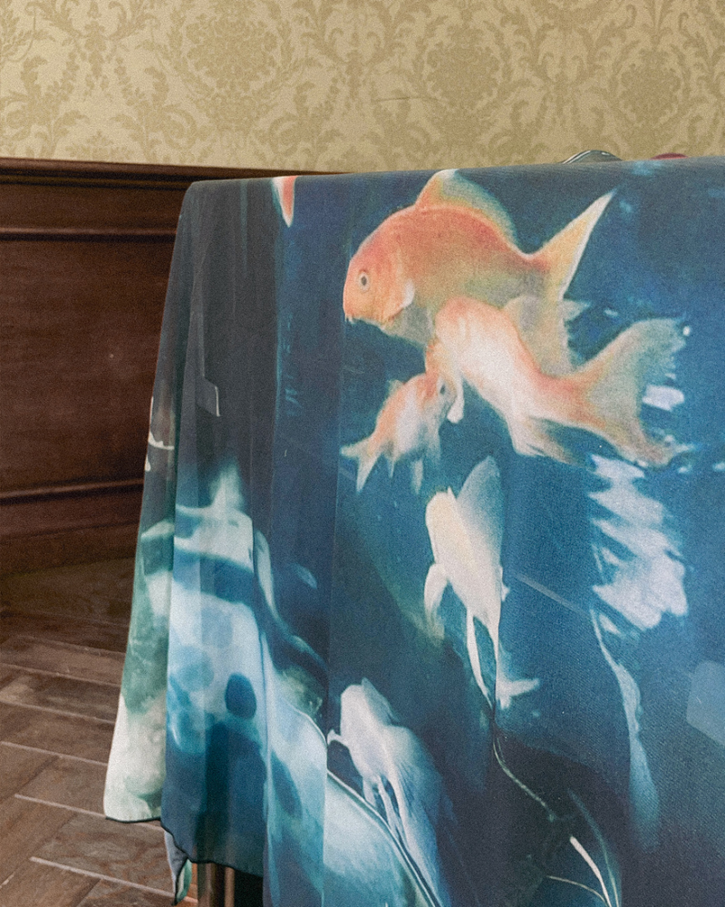 Goldfish fabric poster