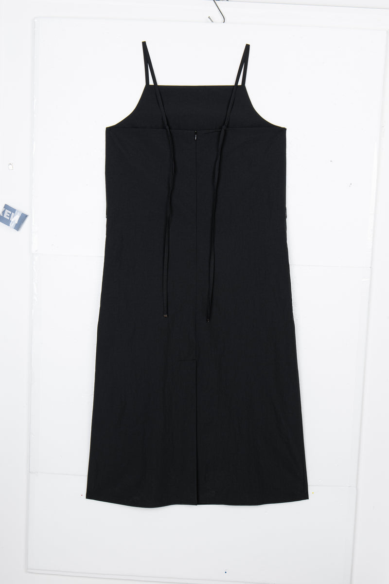 Layered Wrap Dress Black