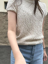 Momo Short-sleeved knitwear (2 colors)