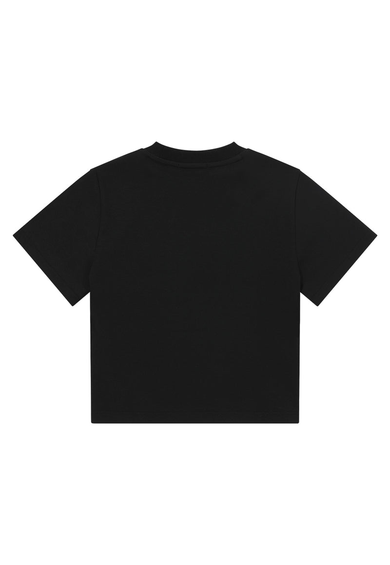 シルケットコットンTシャツ - BLACK