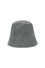 Dark grey cotton bucket hat