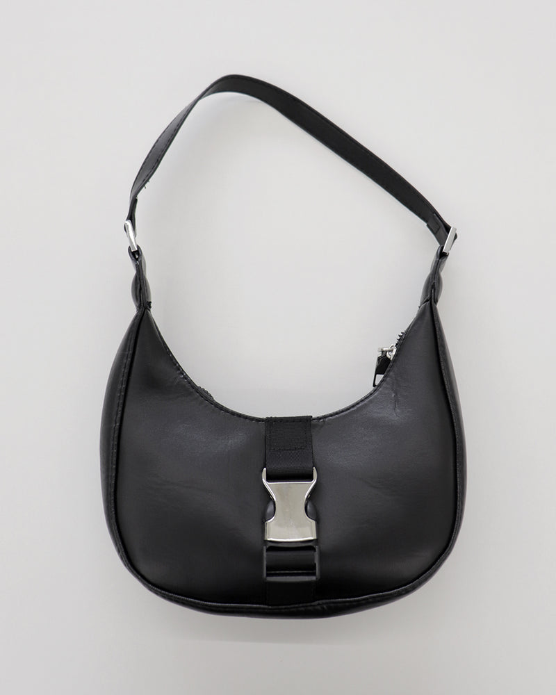 Pma buckle leather mini hobo shoulder bag