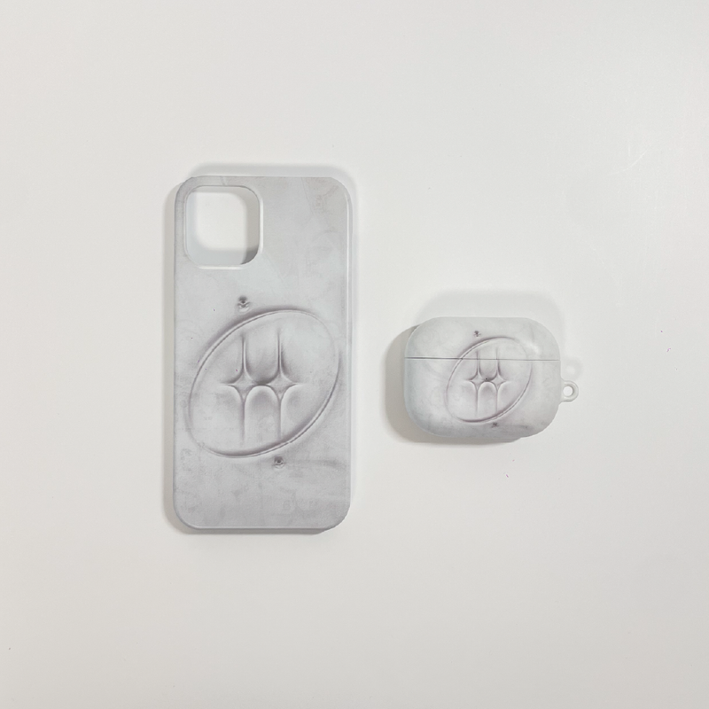 [MADE] grayish logo hard phone case (matt)