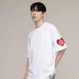 [UNISEX] One Side TYL Heart Smile Short-Sleeved T-shirt