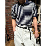 [S/S] Washable stripe half kara knit(2color)