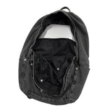 TCM rivet denim backpack (black)