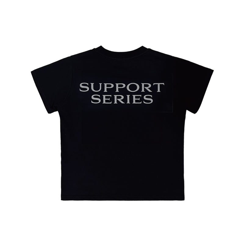 サポートシリーズスピードロゴ ハーフTシャツ ブラック