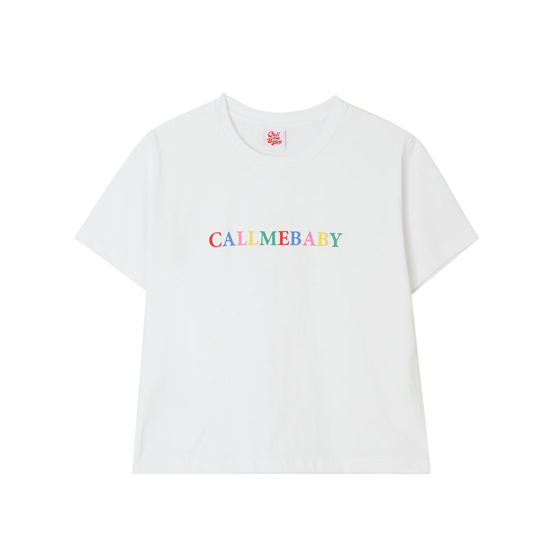 Multi Color Logo Cropped Tee